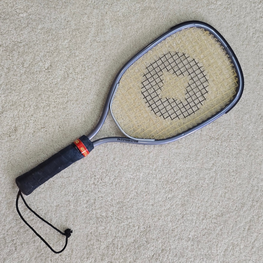 Spalding Intimidator Racquetball Racquet Metallic Gray Vintage